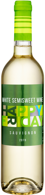 Natural semi-sweet white grape wine 